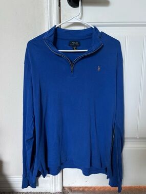 Polo by Ralph Lauren Royal Blue Quarter-Zip Long Sleeve Top
